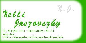 nelli jaszovszky business card